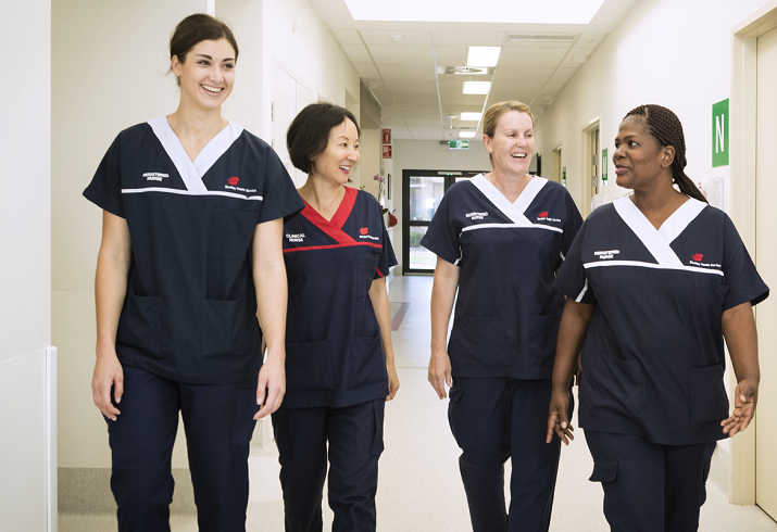 Photograph of a group of nurses from Bentley Health Service