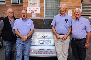 Photo of Royal Perth Hospital's Volunteer transport team