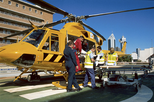 Photograph of trauma helicopter